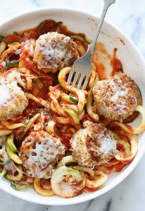 Shrimp Parm Zoodles For Two