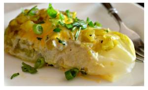 Green Chili Cabbage Enchilada