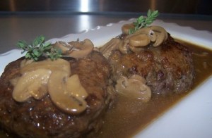 salisbury steak w mushrooms