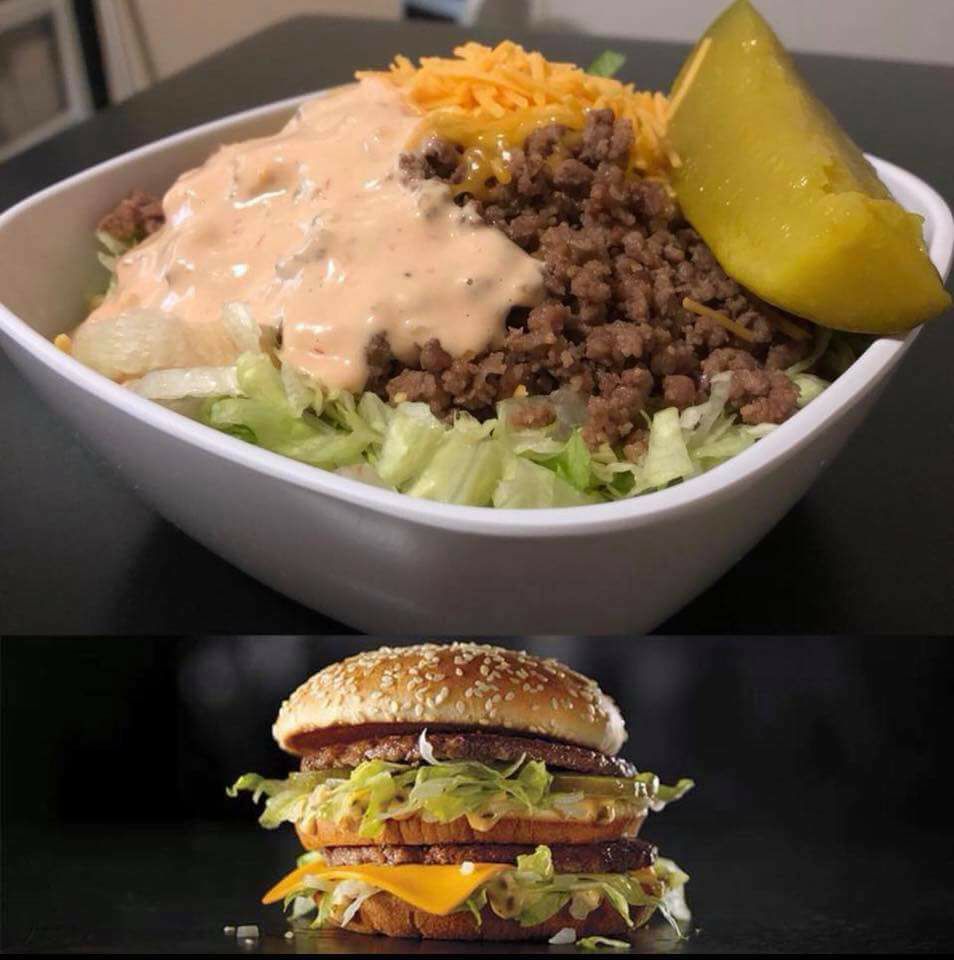 big mac in a bowl